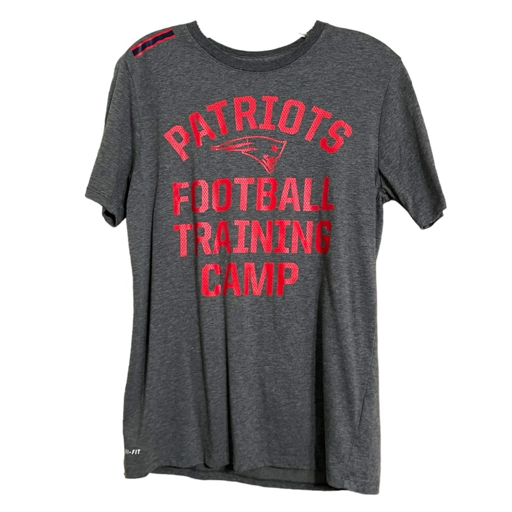 Nike Dri Fit New England Patriots Gray Training Camp T Shirt Sz S NWOT